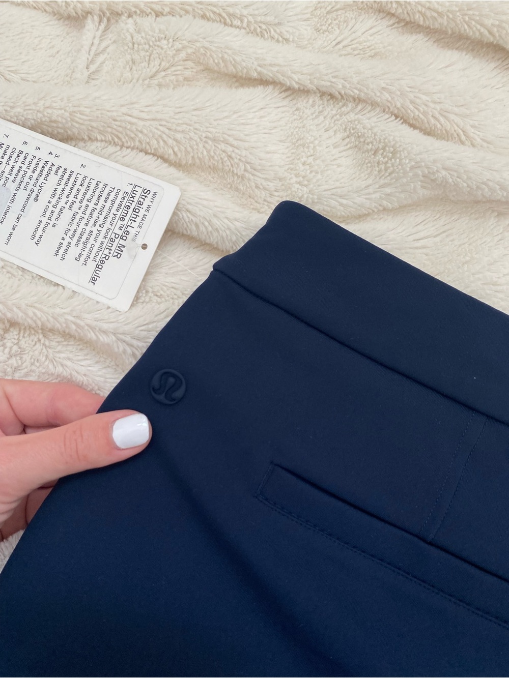NWT Lululemon Straight-Leg Mid-Rise Luxtreme Pant Regular True Navy Sz L - Picture 7 of 9